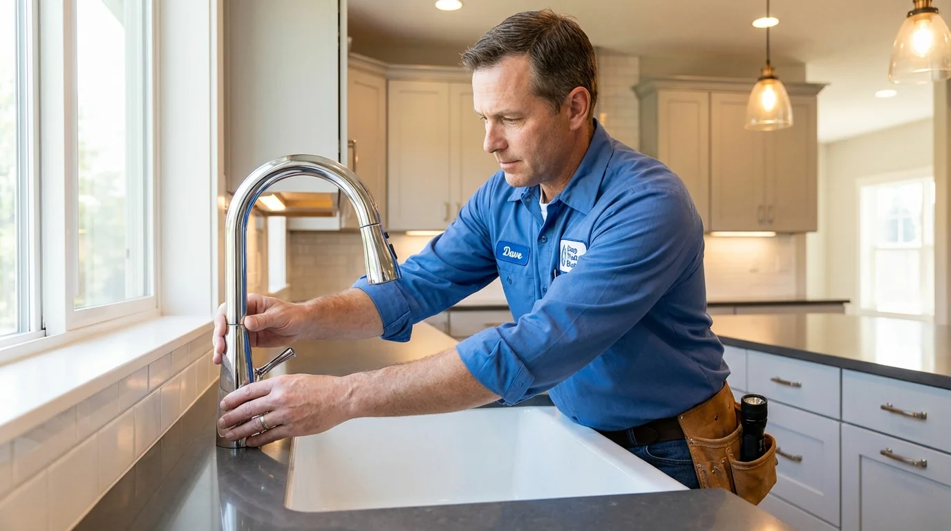 Kitchen faucet installation by Johns Plumbing LLC in Sweeny